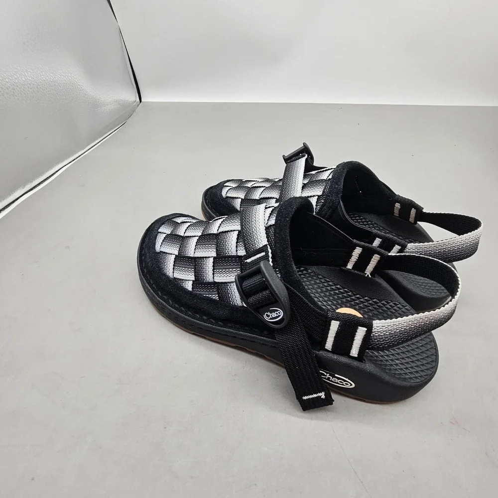 Chaco Paonia Canyon Woven Clog Fade Black White Mens 7 JCH109157